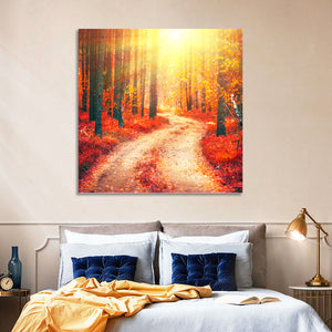 Autumn Forest Pathway Wall Art