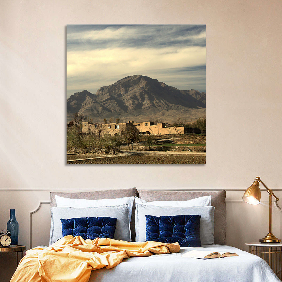 Afghan Mountain Village Wall Art