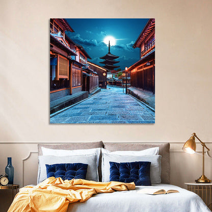 Moonlit Sannen Zaka Kyoto Wall Art