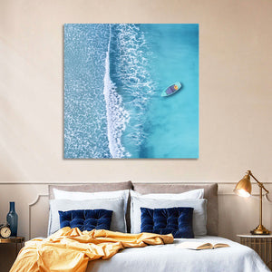 Boat & Beach Aerial Wall Art