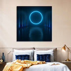 Glowing Neon Corridor Wall Art
