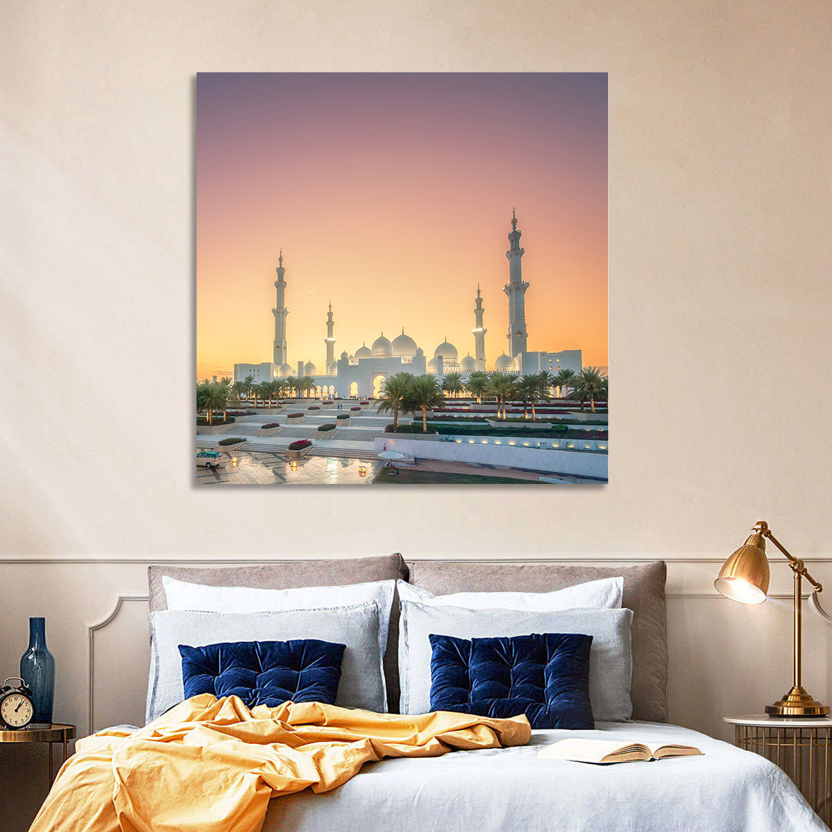 Sheikh Zayed Grand Mosque at Sunset Wall Art