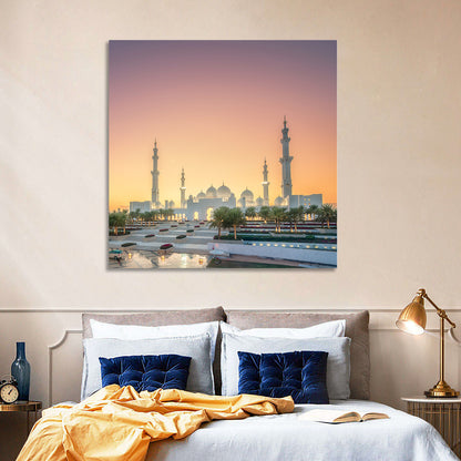 Sheikh Zayed Grand Mosque at Sunset Wall Art