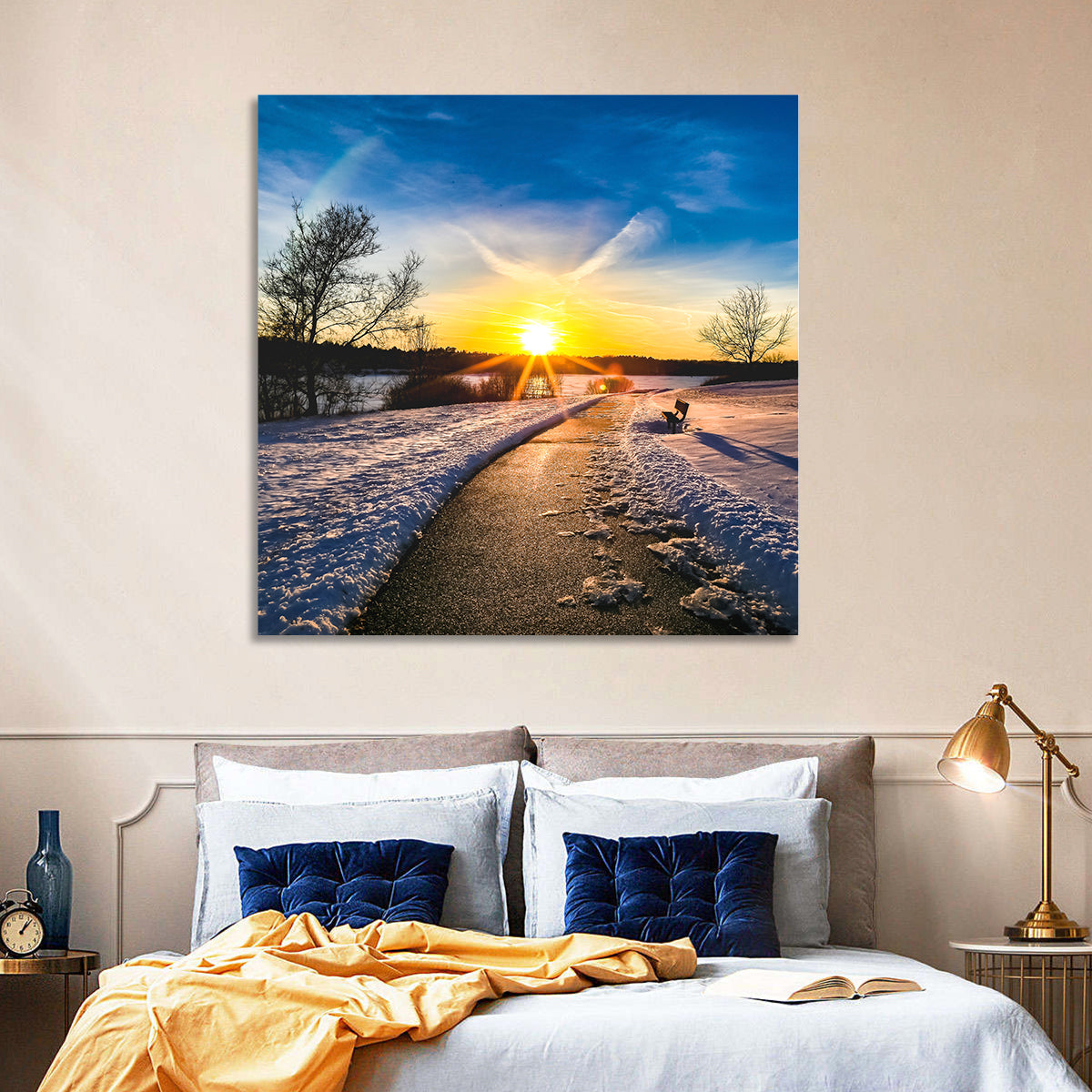 Lake Zorinsky Winter Sunrise Wall Art