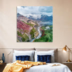 Mount Lenin Glacial Valley Wall Art