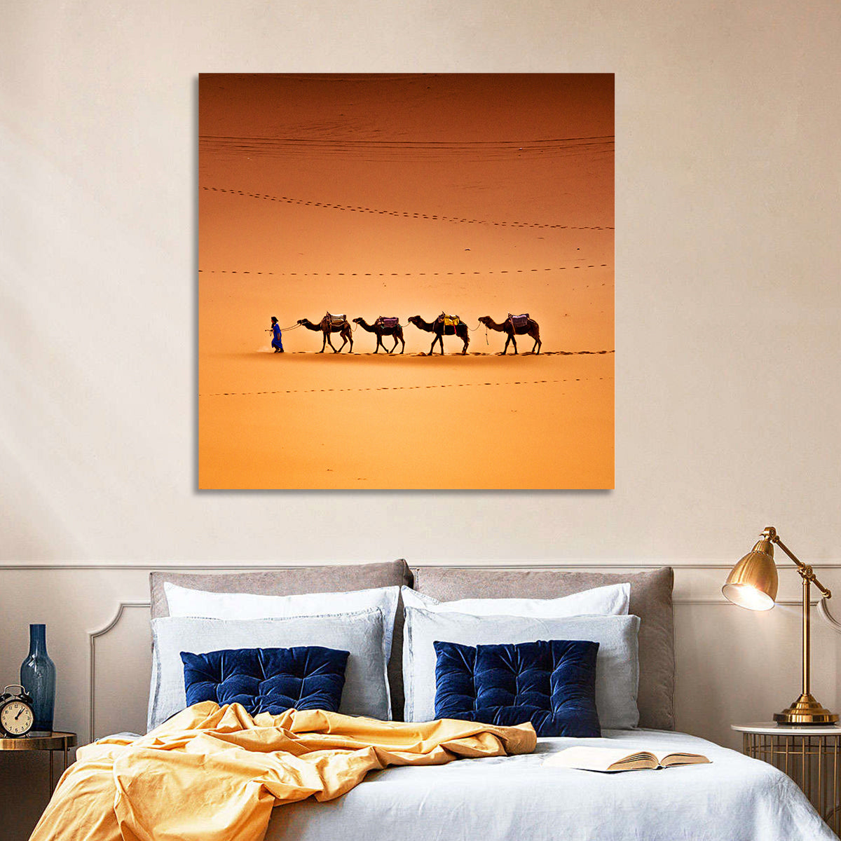Camels In Sahara Desert Wall Art