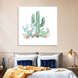 Watercolor Cactus Wall Art