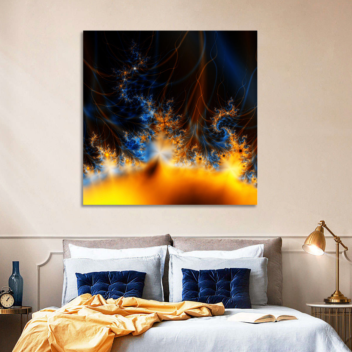 Solar Flare Fractal Flame Wall Art