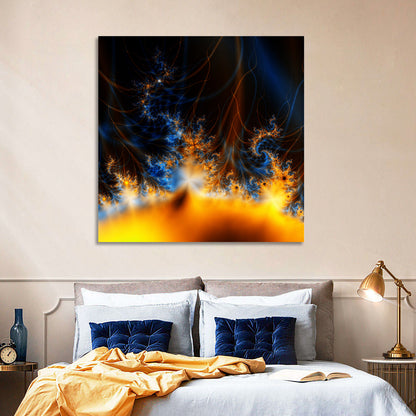 Solar Flare Fractal Flame Wall Art