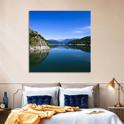 Calm Mountain Lake Reflection Wall Art