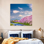 Mount Fuji Cherry Blossoms Wall Art