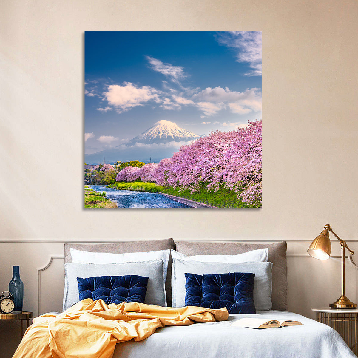 Mount Fuji Cherry Blossoms Wall Art