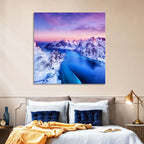 Flakstadpollen Fjord at Sunset Wall Art