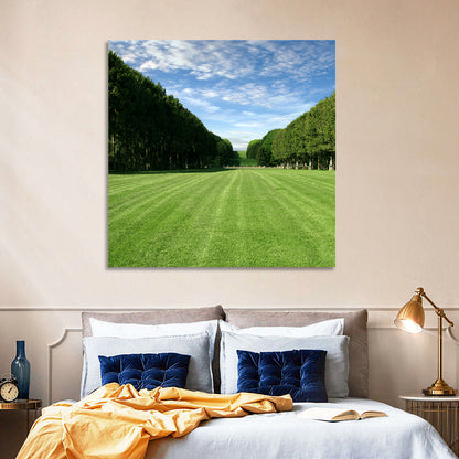Tree-lined Manicured Lawn Wall Art