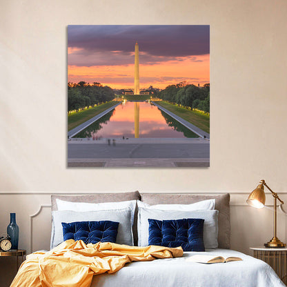 Washington Monument at Dusk Wall Art