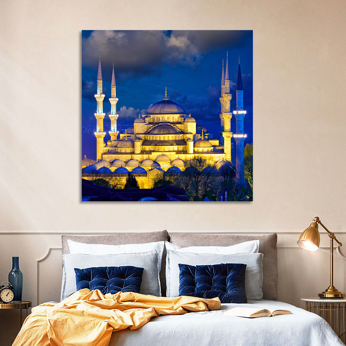 Sultanahmet Camii at Twilight Wall Art