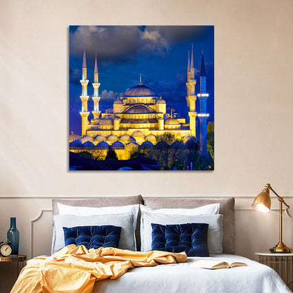 Sultanahmet Camii at Twilight Wall Art