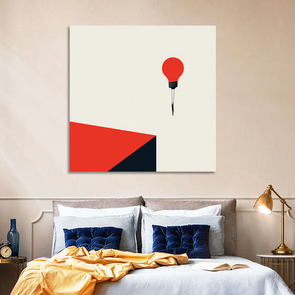 Hanging from a Lightbulb Wall Art