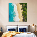 Aerial Turquoise Beach View Wall Art