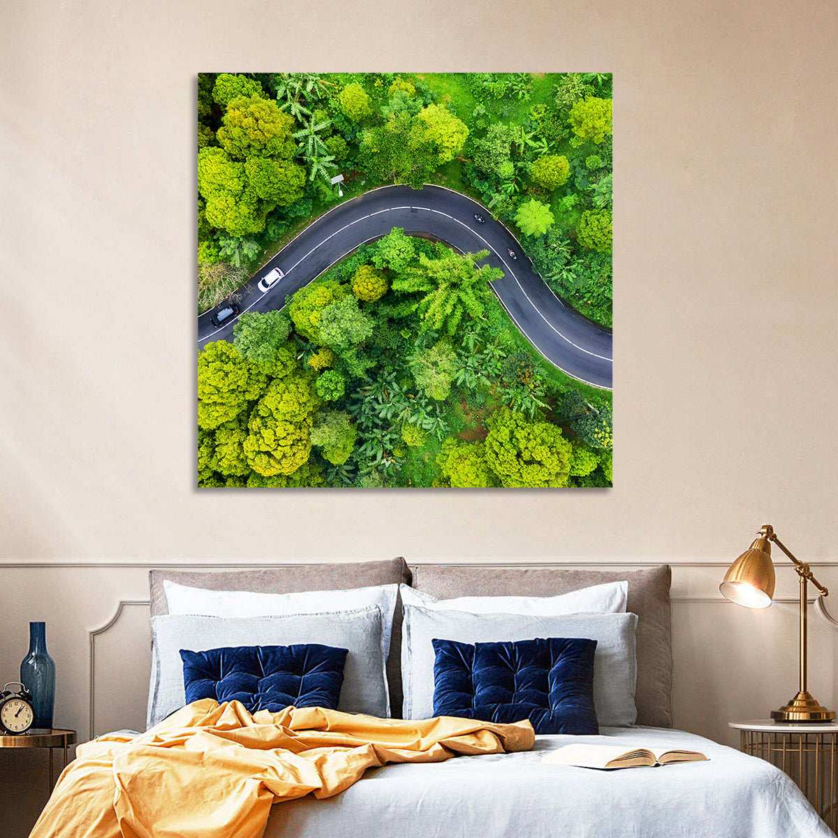 Winding Tropical Forest Road Wall Art
