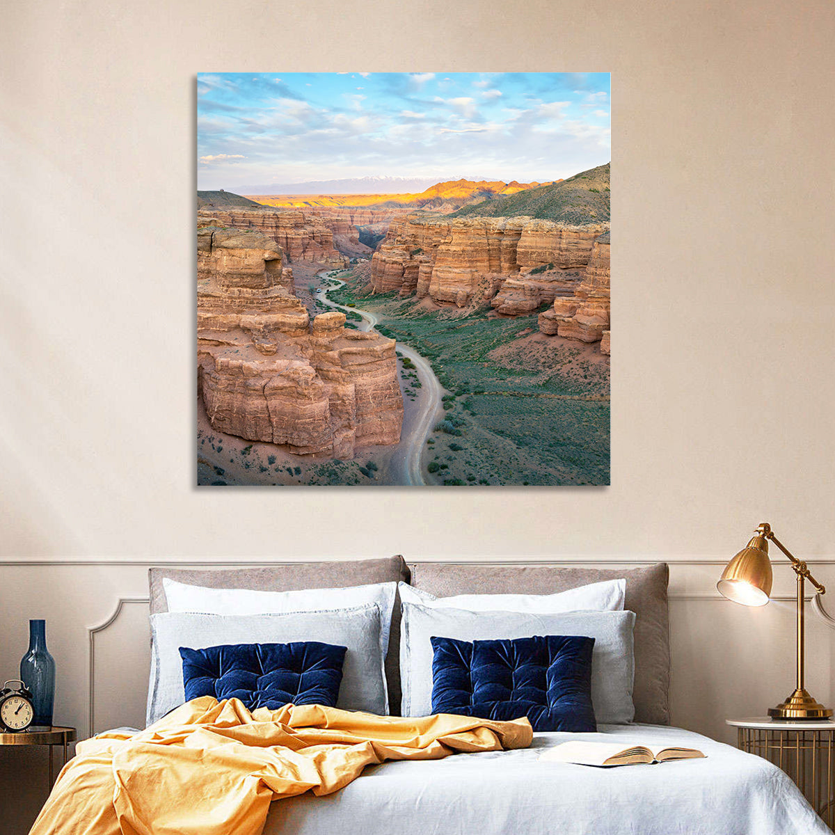Charyn Canyon at Golden Hour Wall Art