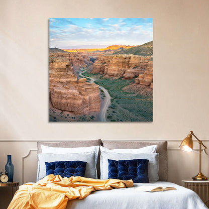 Charyn Canyon at Golden Hour Wall Art