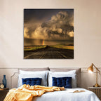 Rain-soaked Road to Rainbow Wall Art