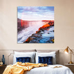 Golden Hour Selfoss Falls Rainbow Wall Art