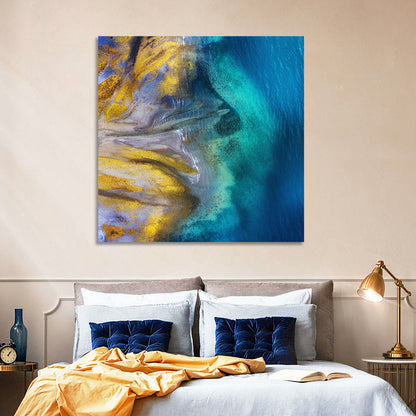 Golden Coast Abstract Wall Art