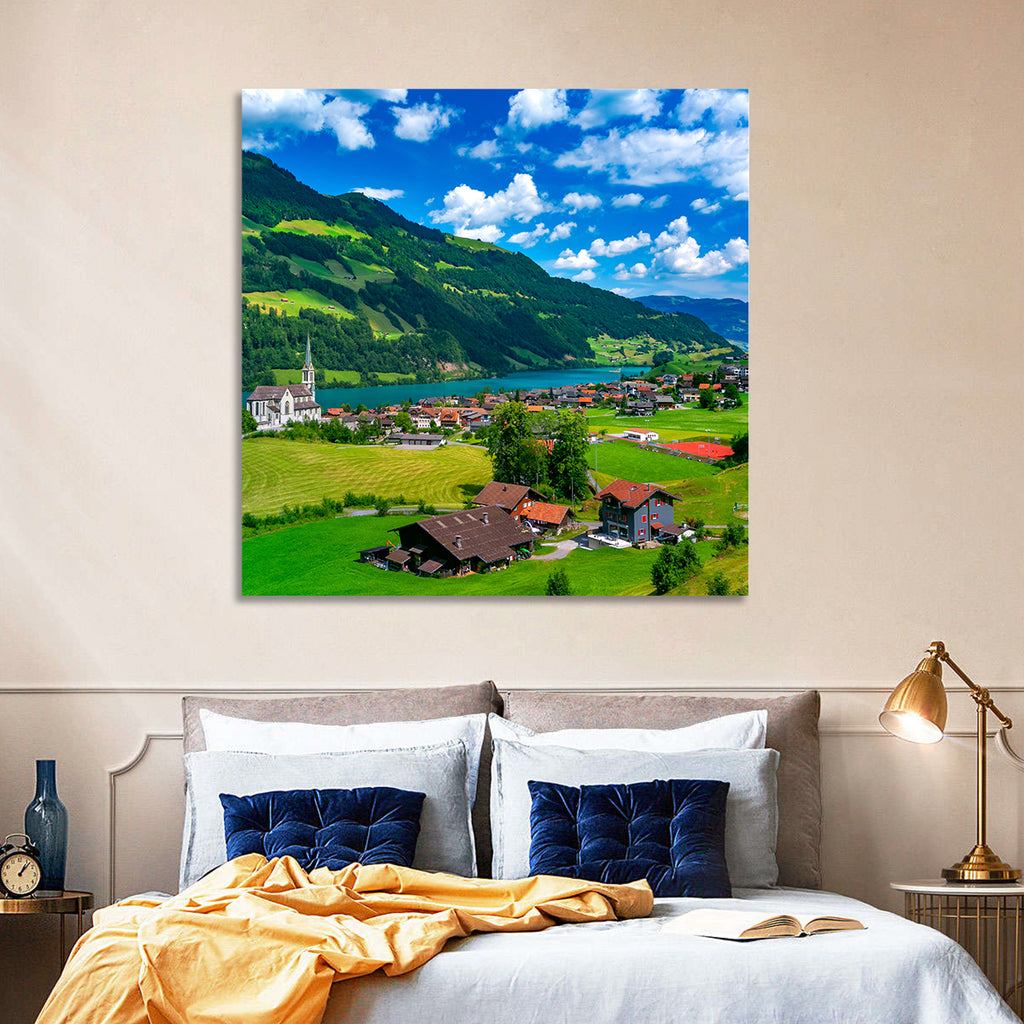 Lungern Village Panorama Wall Art