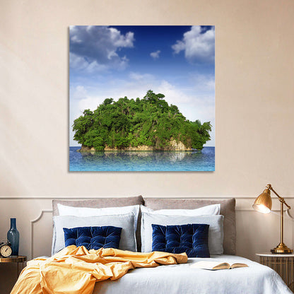Tranquil Tropical Island Reflection Wall Art
