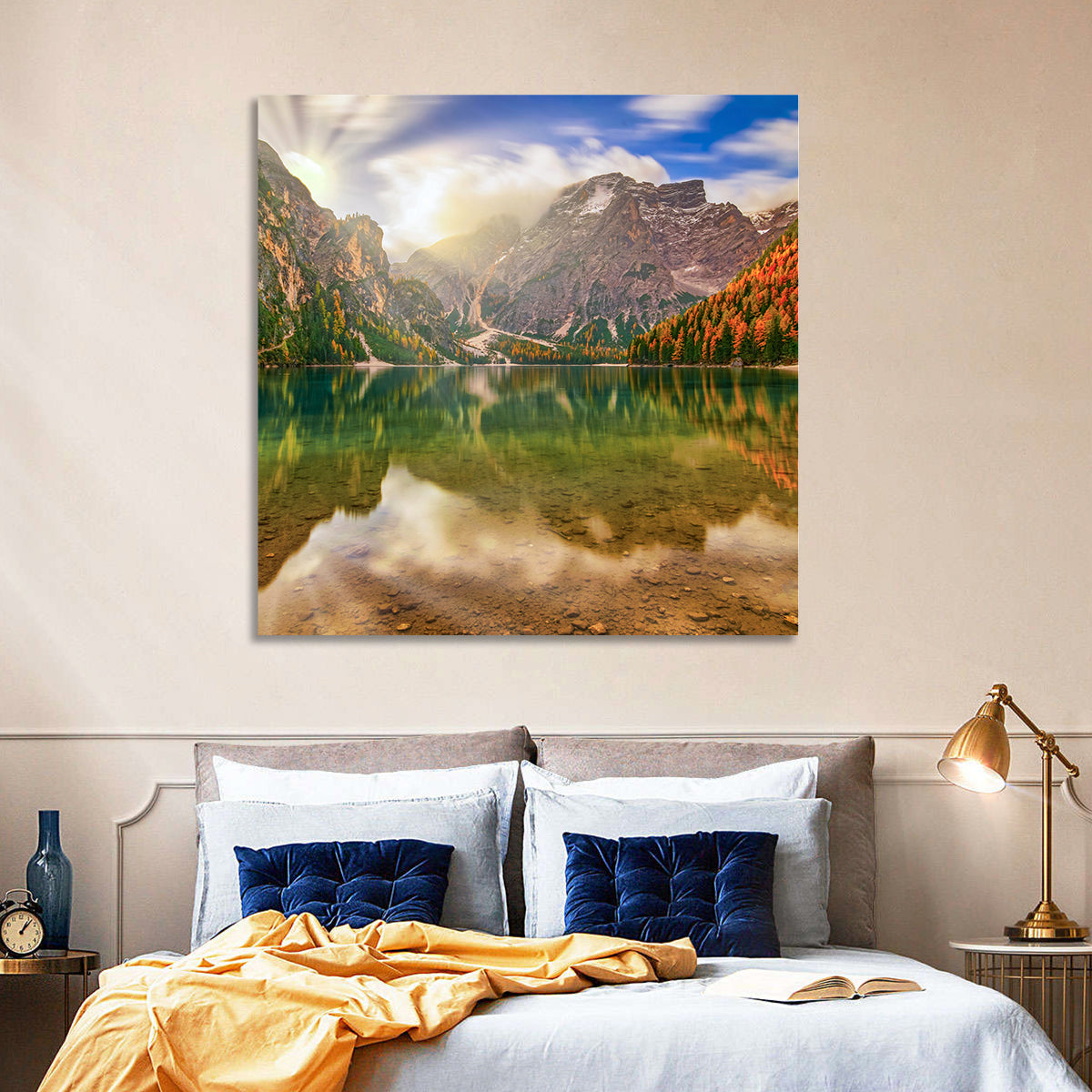 Lago Di Braies Sunrise Wall Art