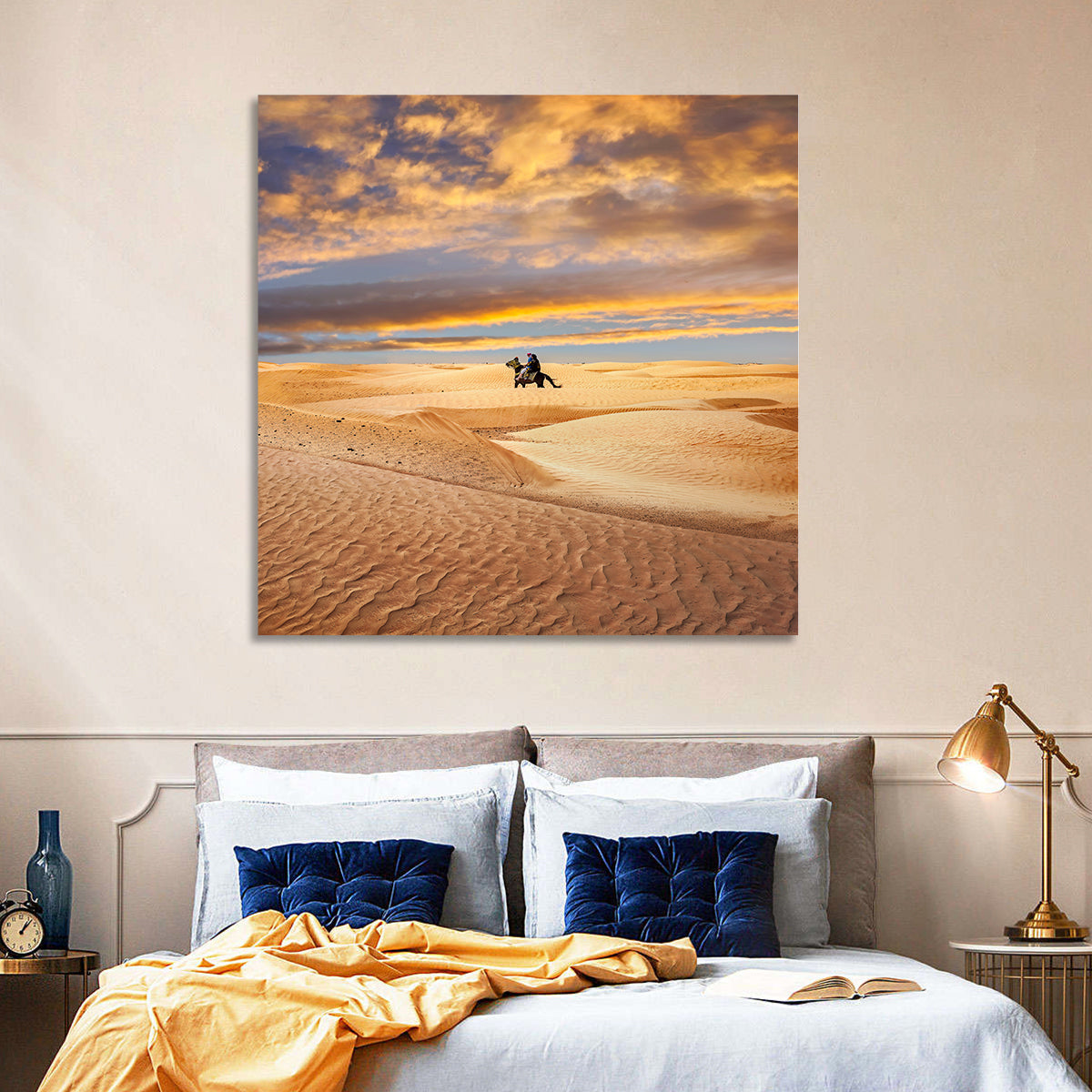 Sahara Camel Rider at Sunset Wall Art