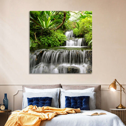Lush Rainforest Cascade Wall Art