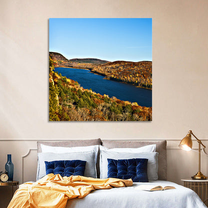 Lake of the Clouds Golden Hour Wall Art