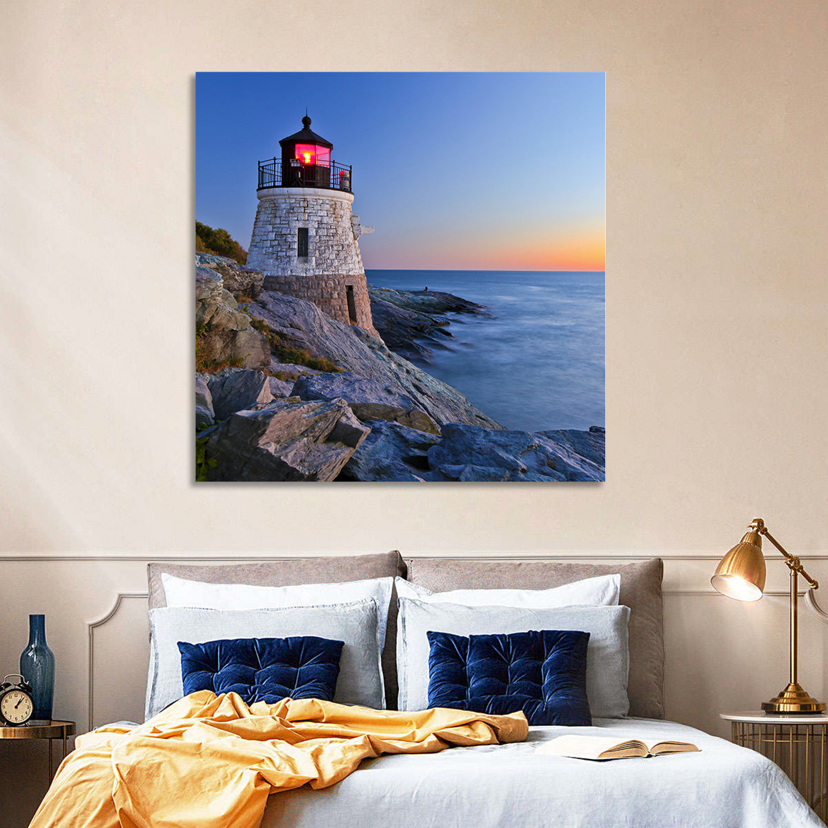 Castle Hill Lighthouse at Dusk Wall Art