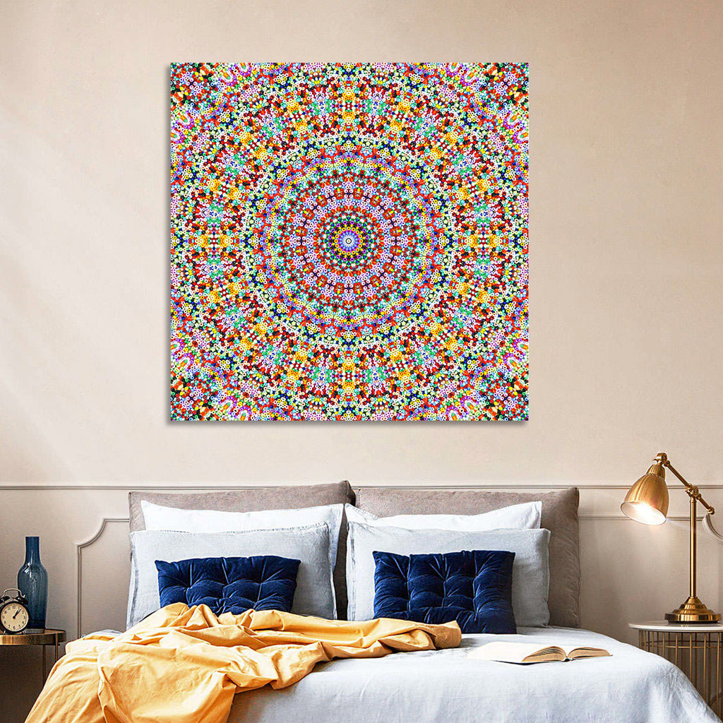Beaded Kaleidoscope Mandala Wall Art
