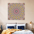 Beaded Kaleidoscope Mandala Wall Art