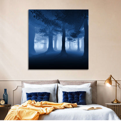 Midnight Blue Forest Wall Art