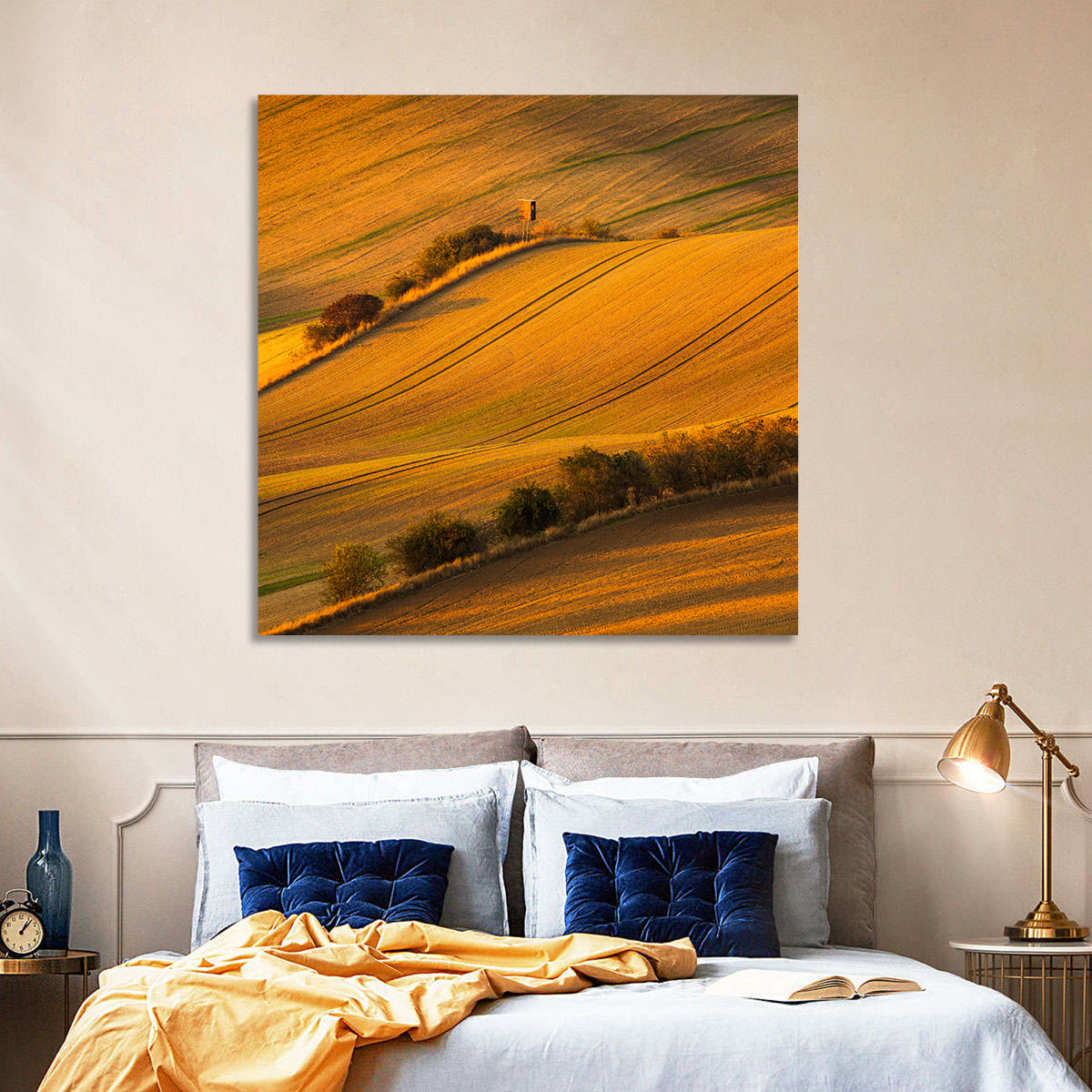 Golden Moravian Farm Tracks Wall Art
