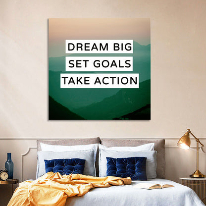 Dream Big Set Goals Wall Art