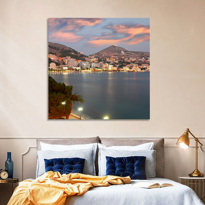 Sarandë Bay at Dusk Wall Art