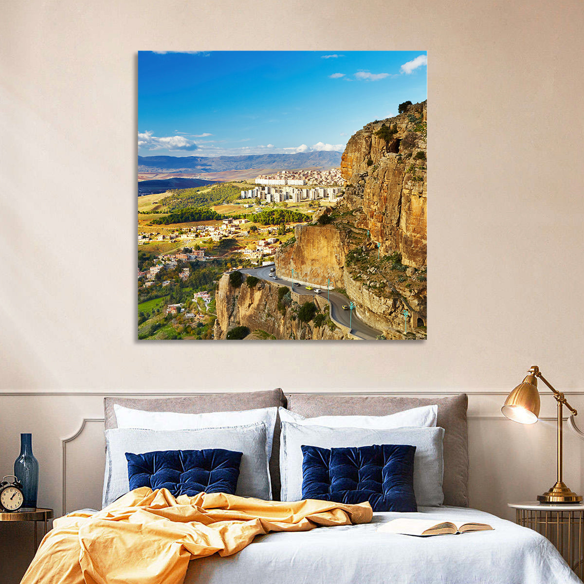 Constantine Cliffside at Golden Hour Wall Art