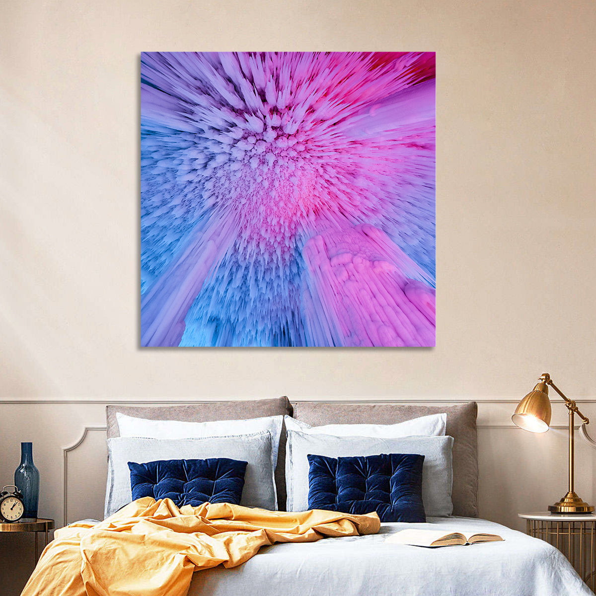 Ethereal Ice Cave Icicles Wall Art