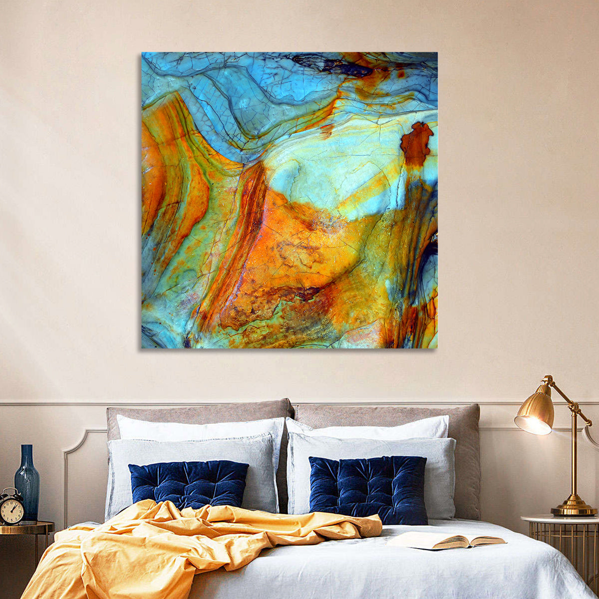 Agate-inspired Rock Pattern Wall Art