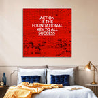 Key to Success on Red Brick Wall Art
