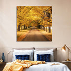 Golden Autumn Road Wall Art