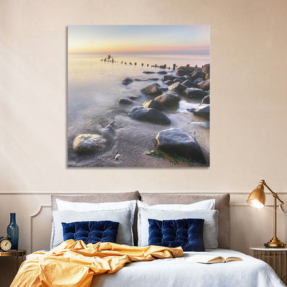 Michigan Shoreline Pilings Wall Art