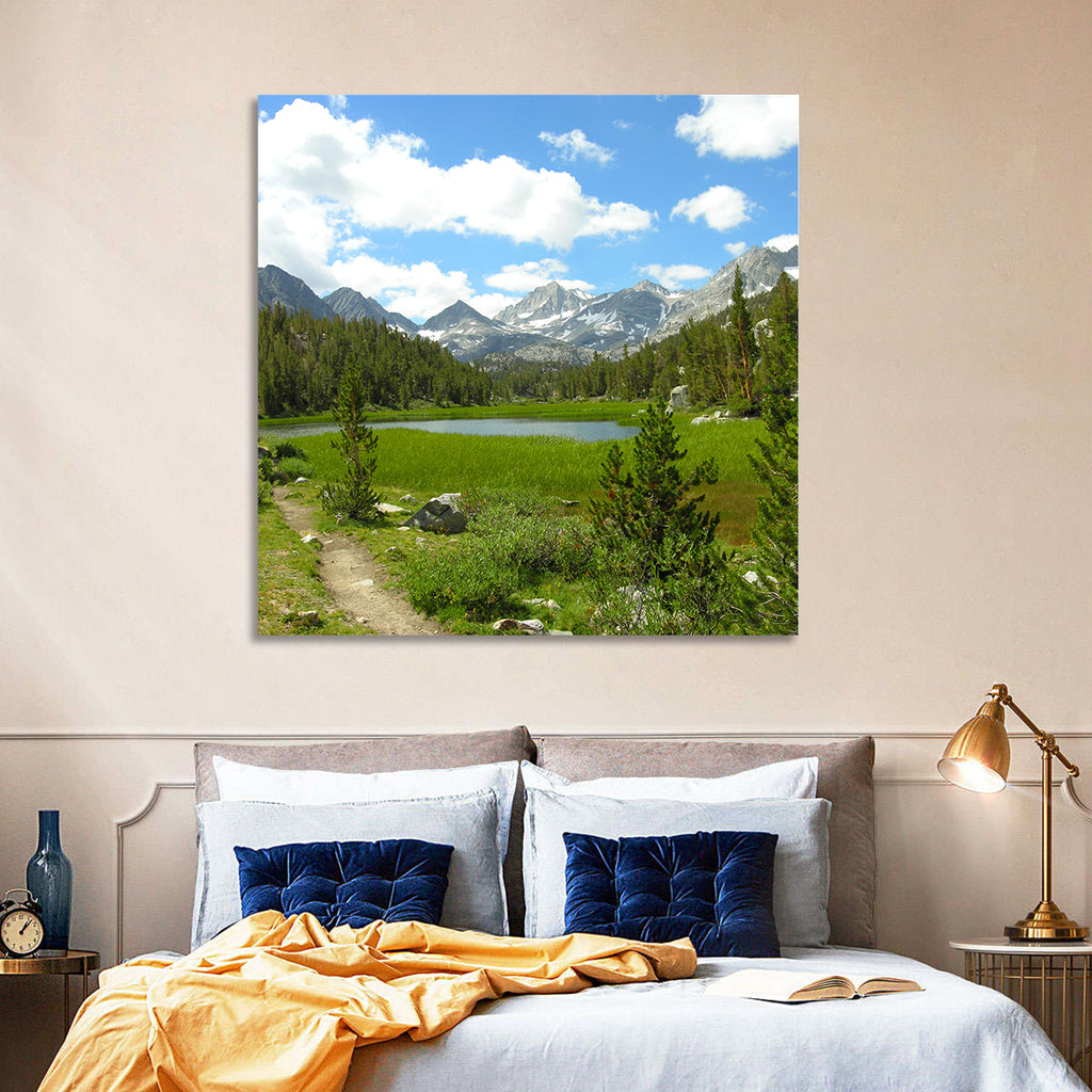 Sierra Nevada Trail to Snow Capped Peaks Wall Art