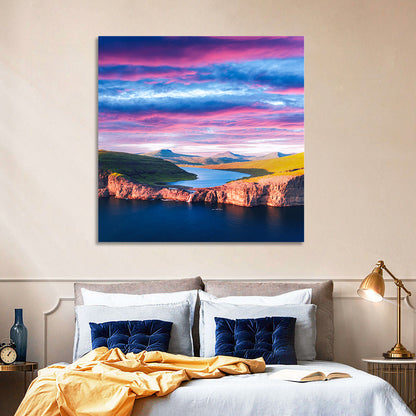 Sørvágsvatn Sunset Wall Art
